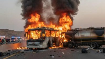 Detik detik Bus Jemaah